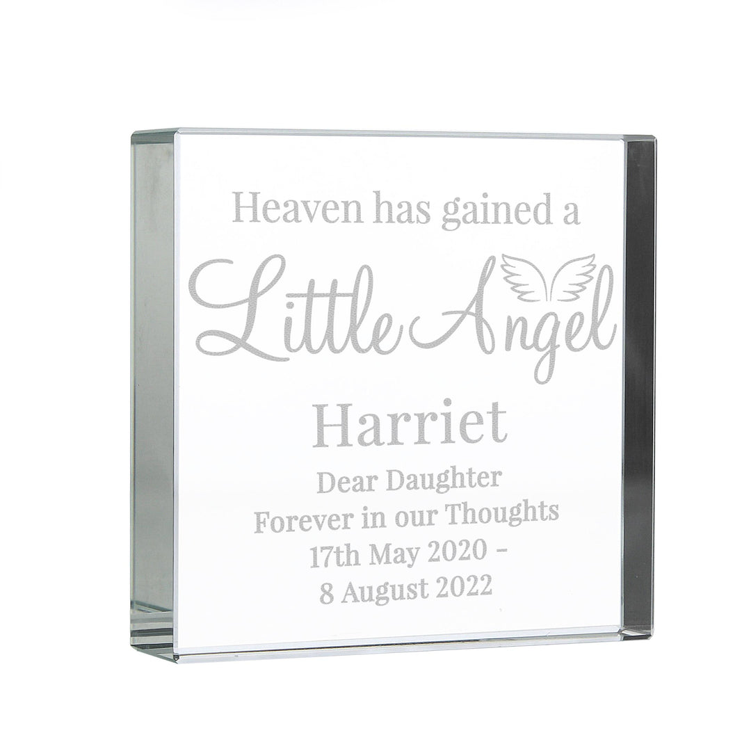 Personalised Little Angel Large Crystal Token – alternative view