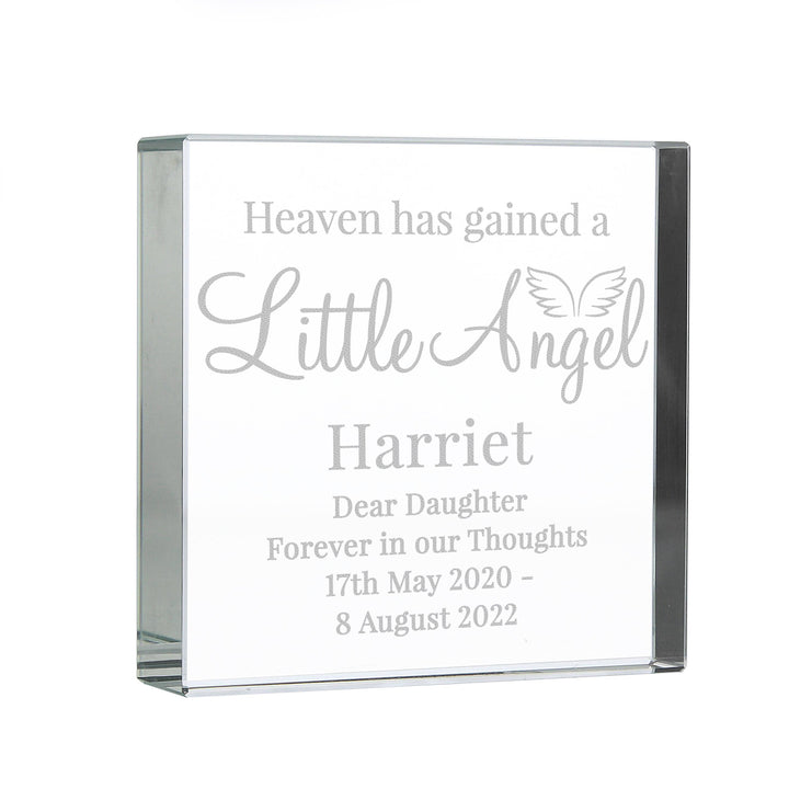 Personalised Little Angel Large Crystal Token – alternative view