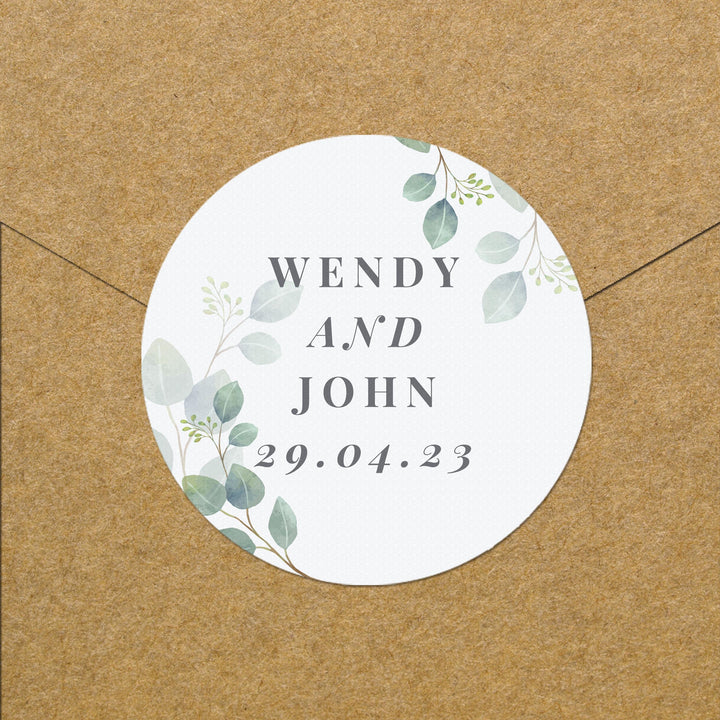 Personalised Botanical Free Text Sticker Set – alternative view