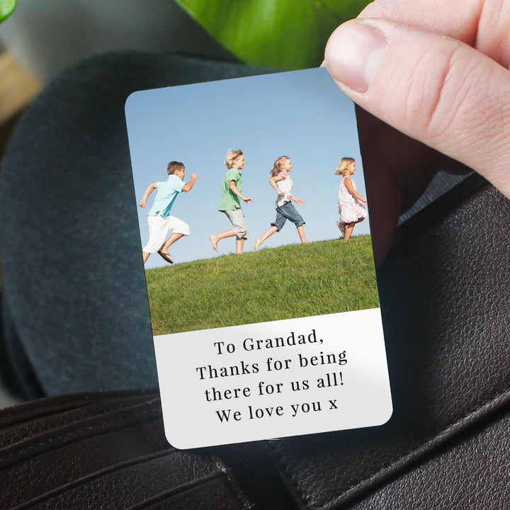 Personalised Photo Upload Wallet Card – alternative view