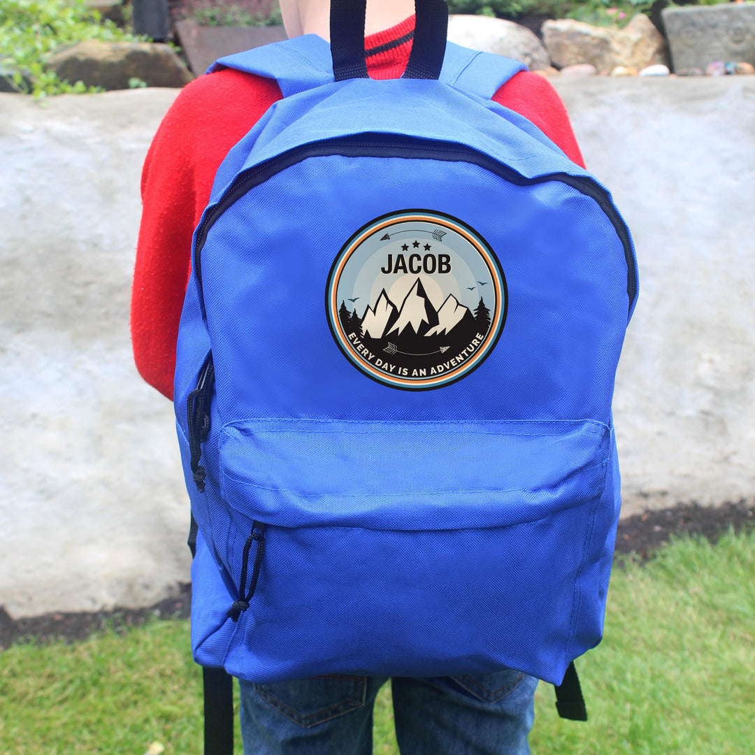Personalised Adventure Blue Backpack – alternative view