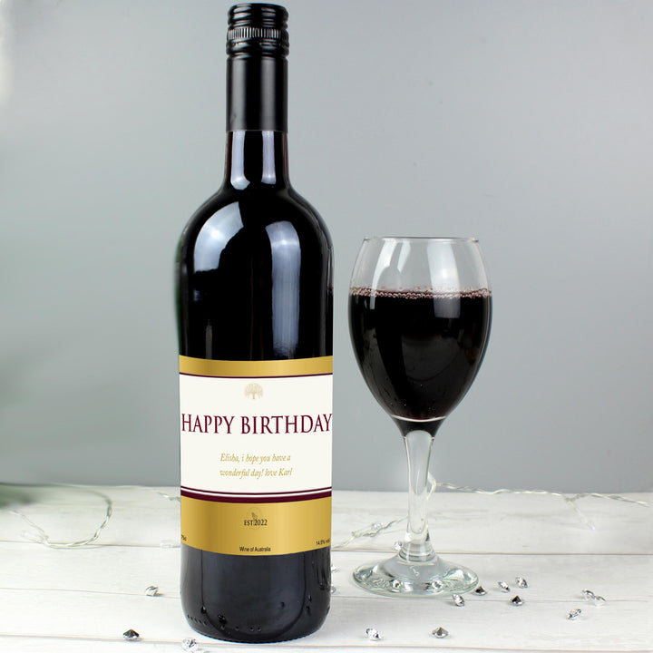 Personalised Gold Label Red Wine – alternative view