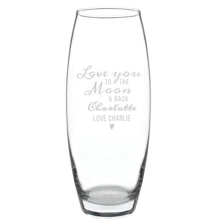 Personalised Love You To The Moon and Back Bullet Vase – alternative view