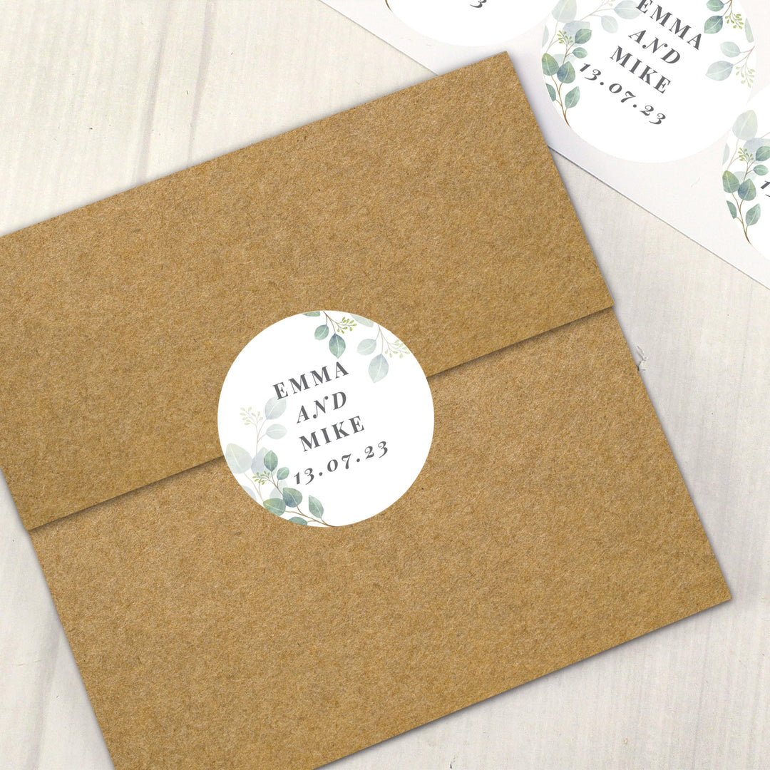 Personalised Botanical Free Text Sticker Set – alternative view