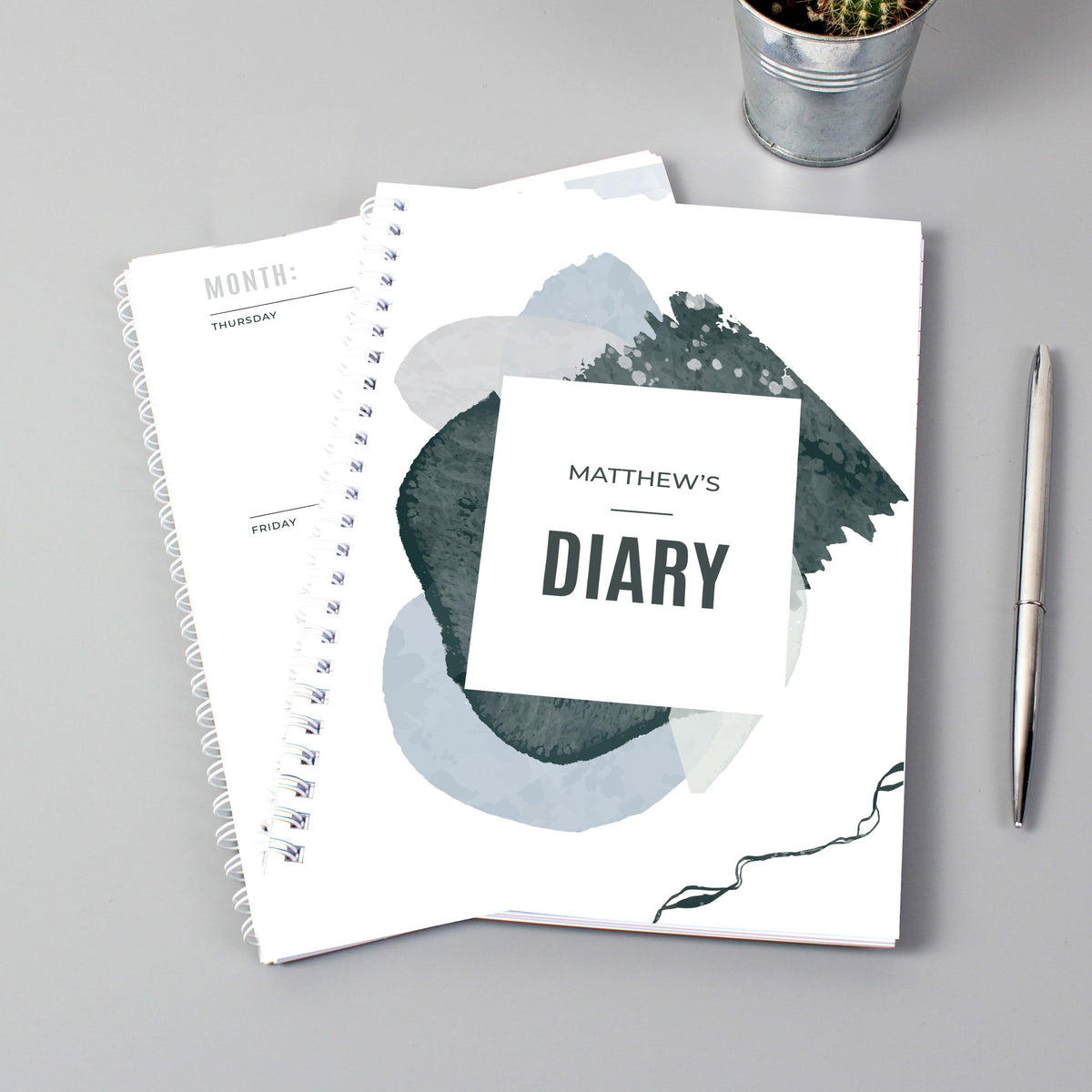 Personalised Abstract A5 Diary, The Personal Shop, personalised gifts