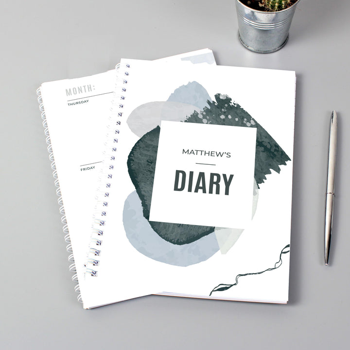 Personalised Abstract A5 Diary, The Personal Shop, personalised gifts