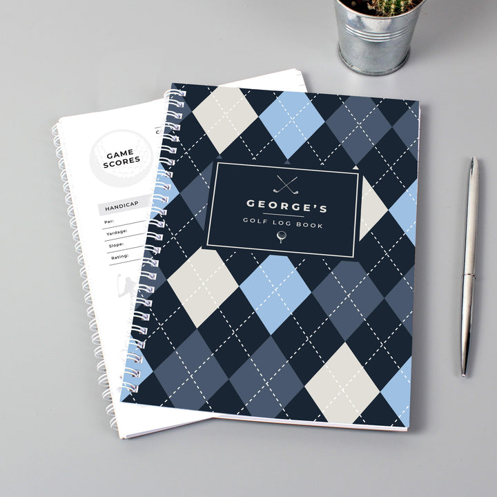 Personalised A5 Golf Log Book, The Personal Shop, personalised gifts