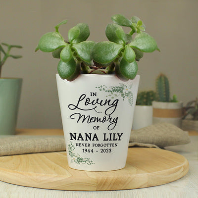 Personalised In Loving Memory Plant Pot