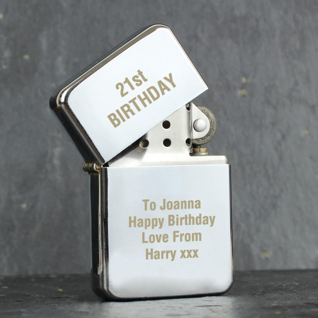 Personalised Silver Lighter – alternative view