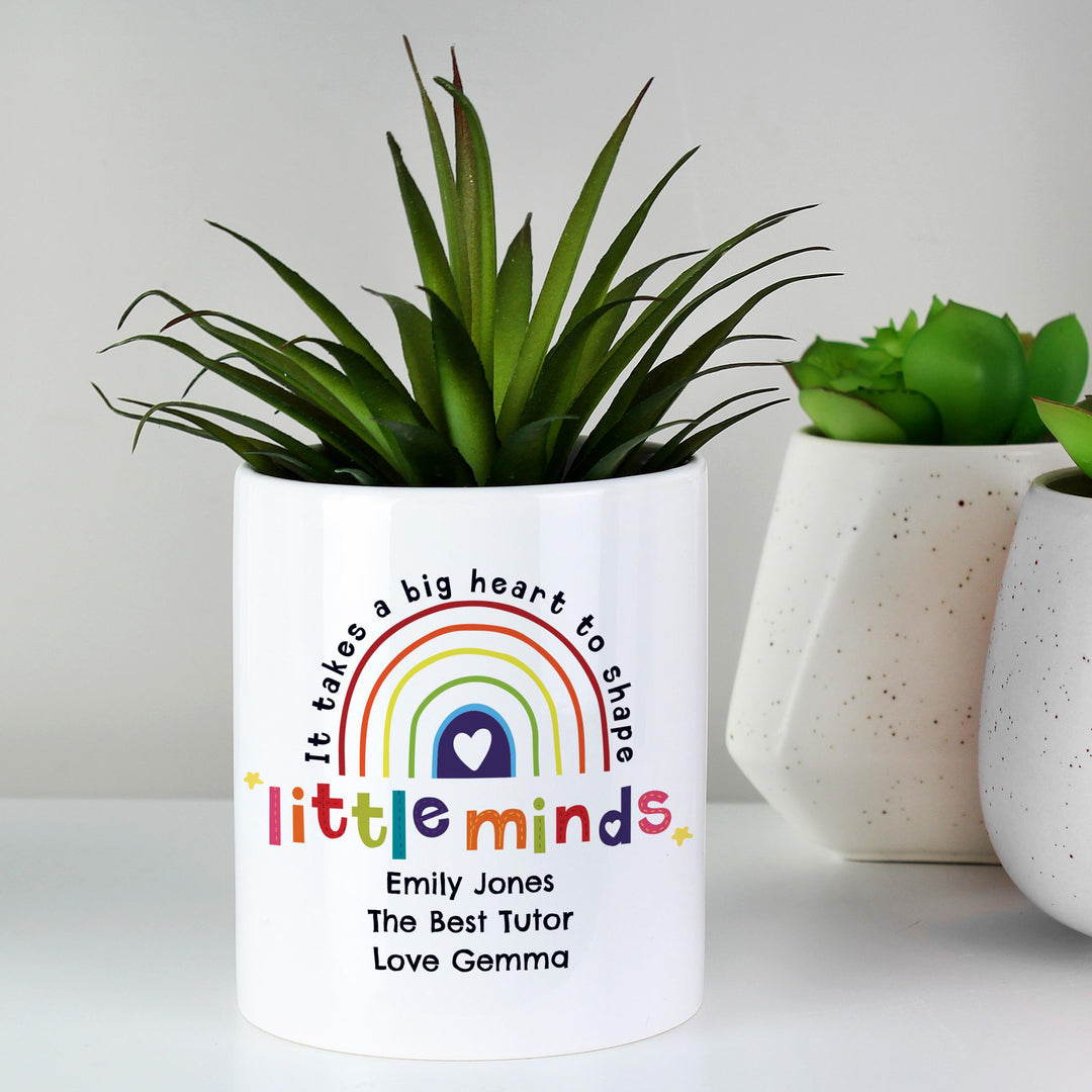 Personalised Shape Little Minds Ceramic Storage Pot – alternative view