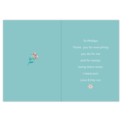 Personalised You're Like A Mum To Me Card