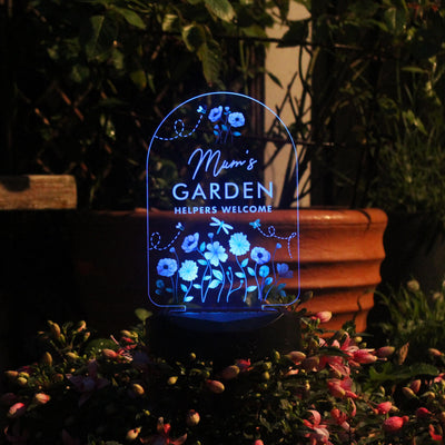 Personalised Flower Garden Outdoor Solar Light