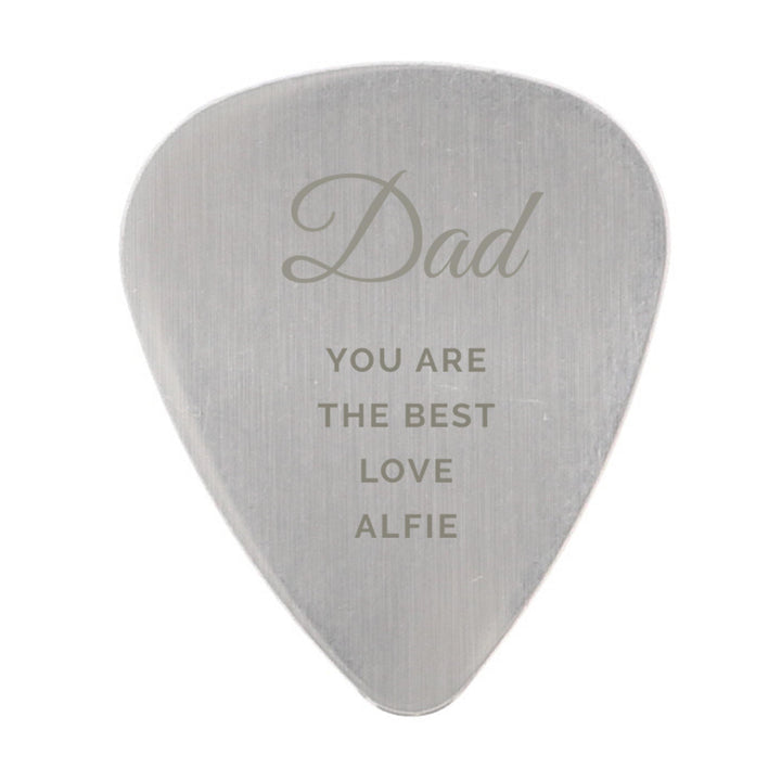 Personalised Free Text Big Name Silver Plectrum, The Personal Shop, personalised gifts