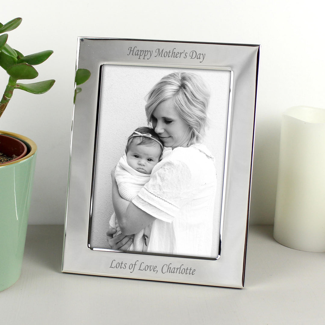 Personalised Silver Plated 6x4 Photo Frame – alternative view
