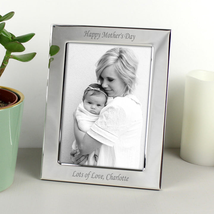 Personalised Silver Plated 6x4 Photo Frame – alternative view