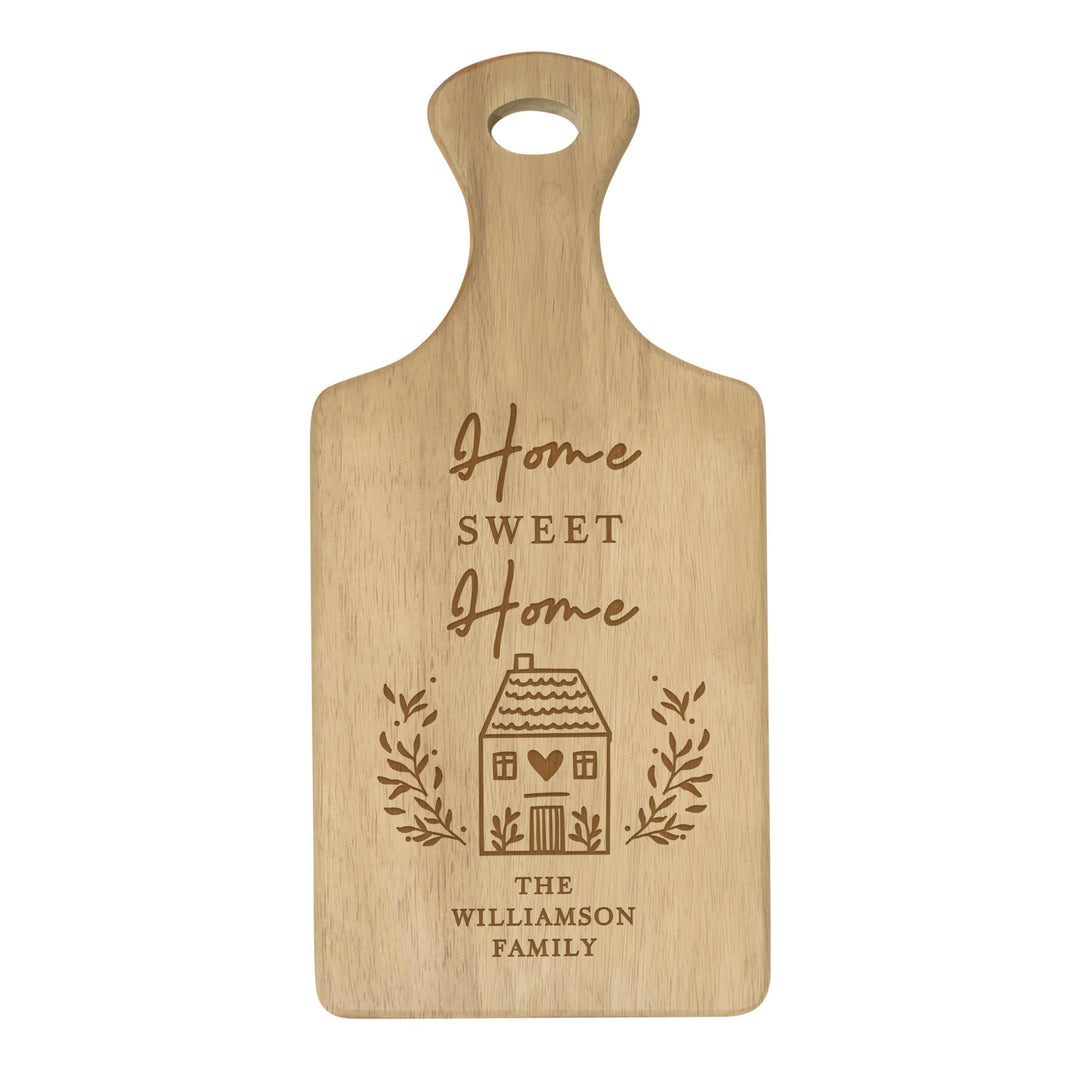 Personalised Home Sweet Home Wooden Choppign Board - alternative view