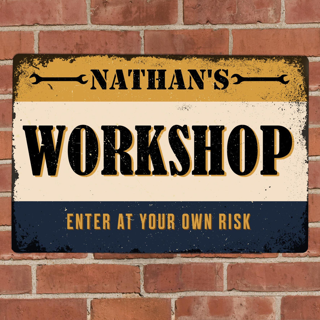 Personalised Garage Metal Sign – alternative view