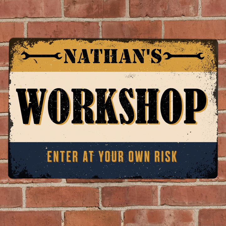 Personalised Garage Metal Sign – alternative view
