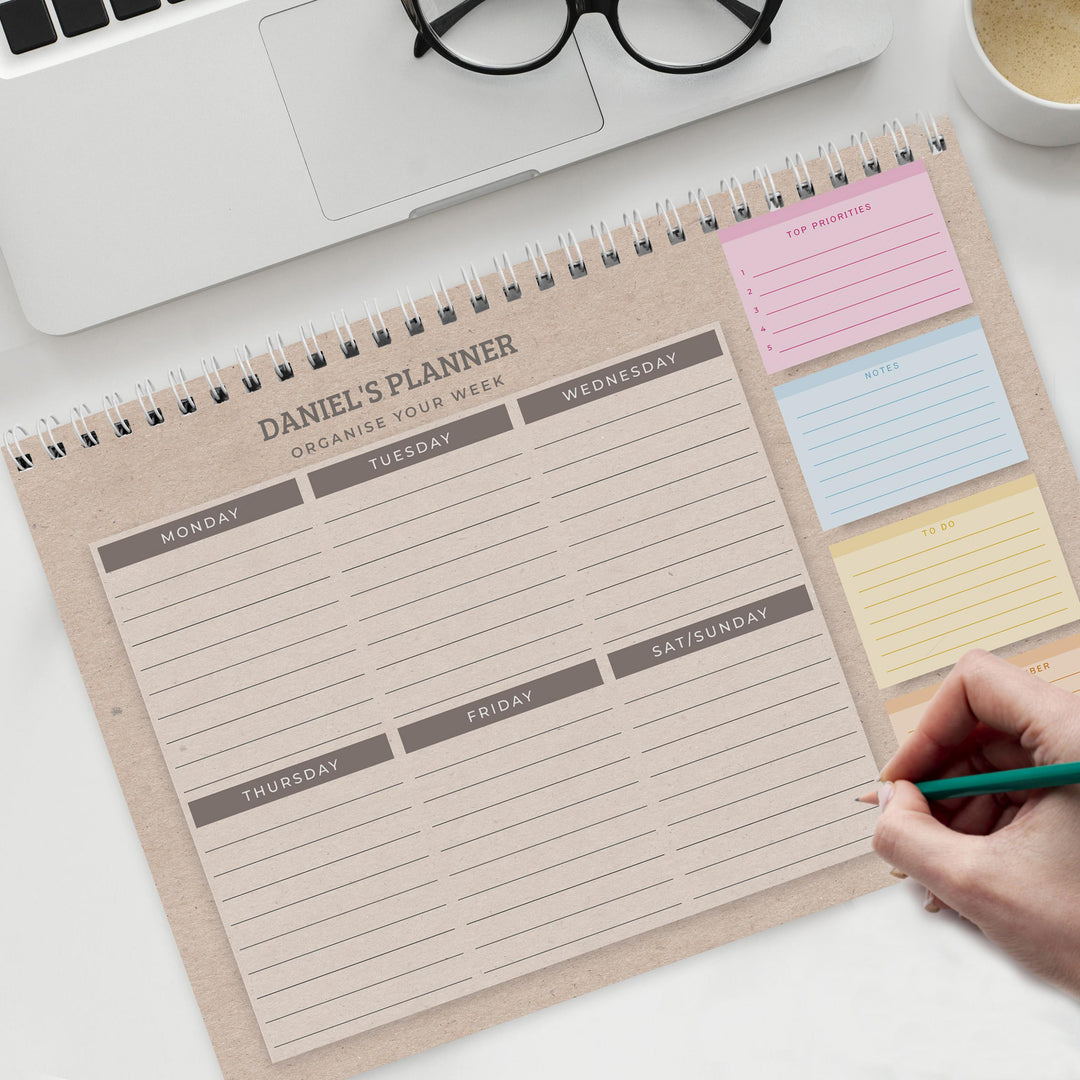 Personalised Study A4 Desk Planner, The Personal Shop, personalised gifts