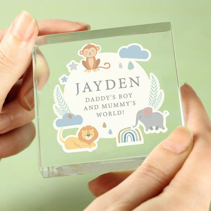 Personalised Safari Animals Crystal Token – alternative view