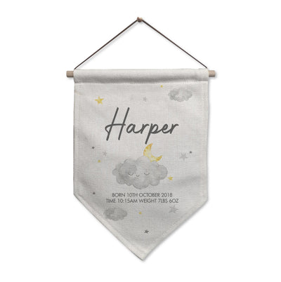 Personalised Cloud Free Text Hanging Banner