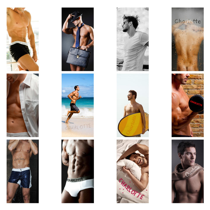 Personalised Hot Hunks Desk Calendar – alternative view
