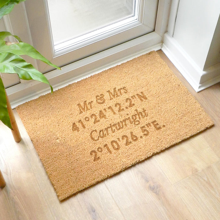 Personalised Free Text Rectangle Indoor Doormat – alternative view