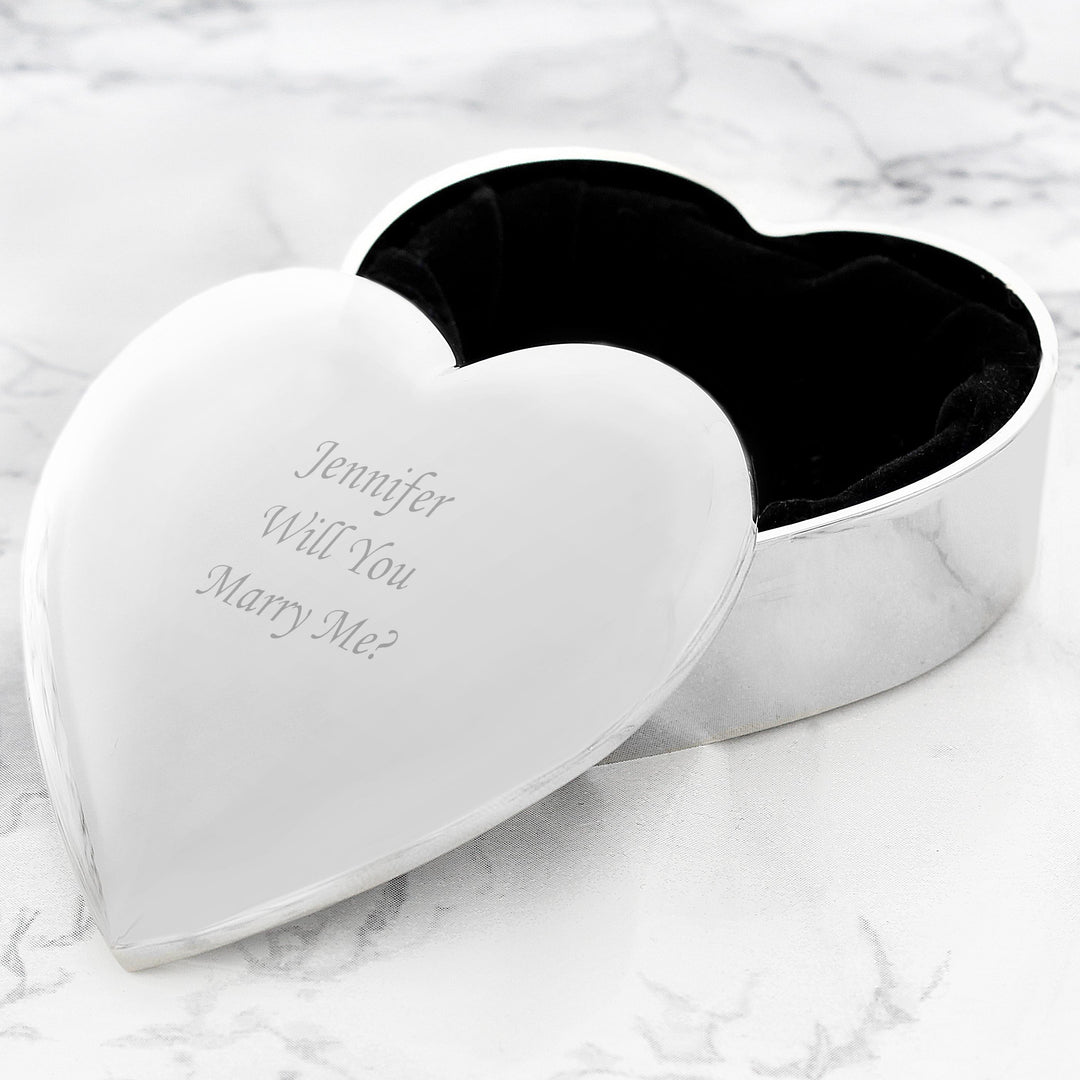 Personalised Heart Trinket Box – alternative view