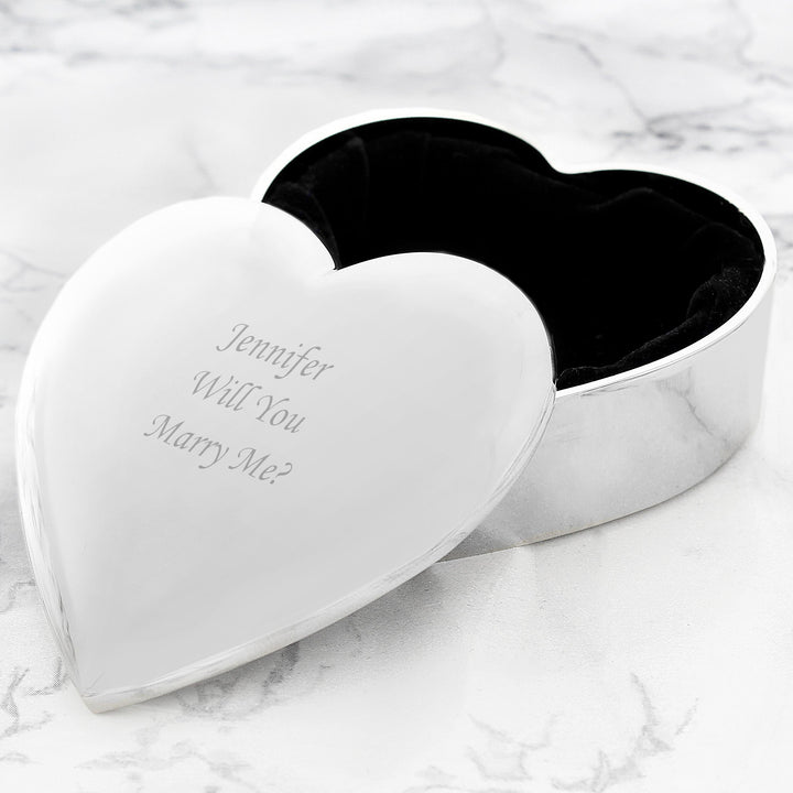 Personalised Heart Trinket Box – alternative view