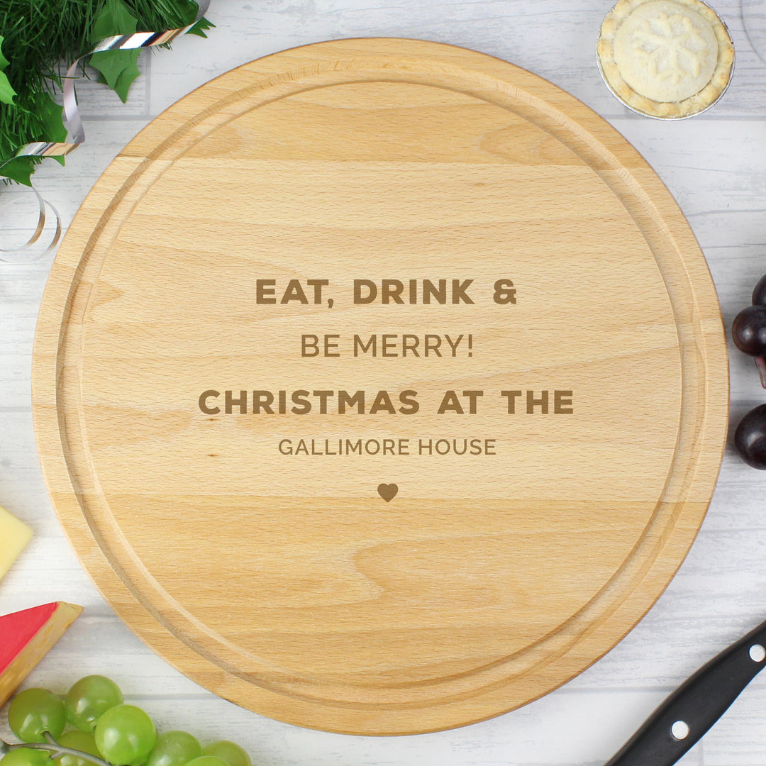 Personalised Round Chopping Board – alternative view