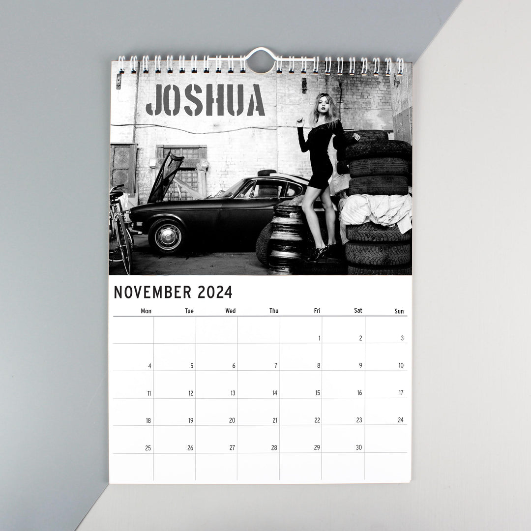 Personalised A4 Hot Chicks Calendar, The Personal Shop, personalised gifts