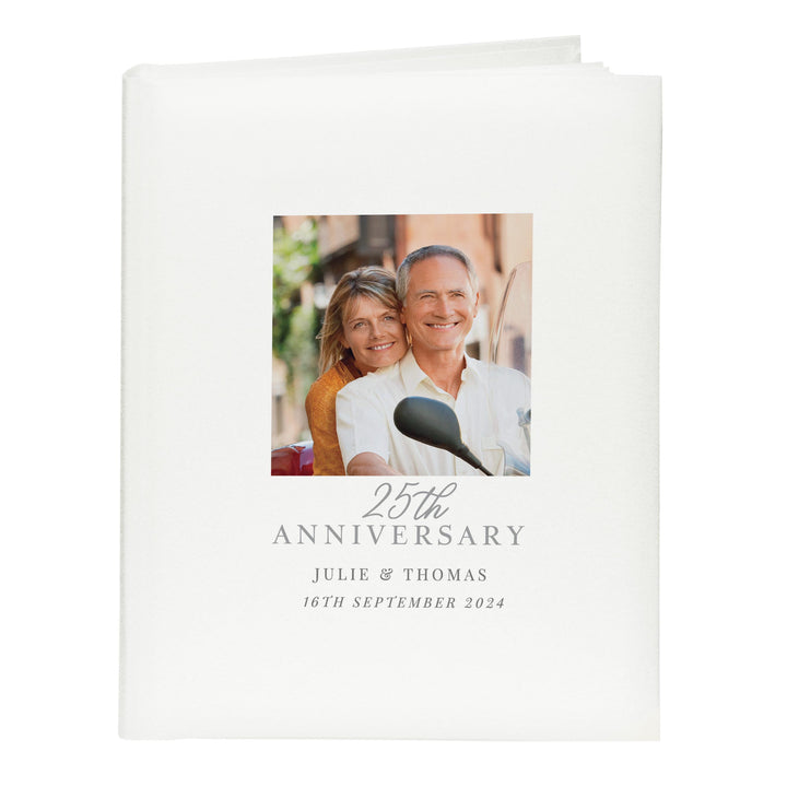Personalised Photo Upload 25th Anniversary Traditional Photo Album, The Personal Shop, personalised gifts