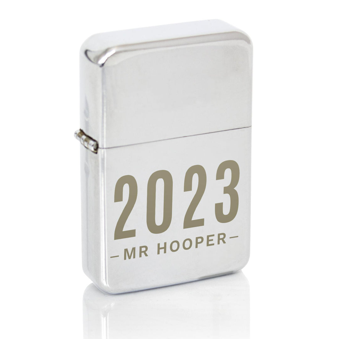 Personalised Date &amp; Name Lighter – alternative view