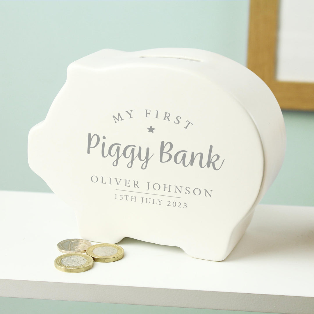 Personalised My First Piggy Bank – alternative view