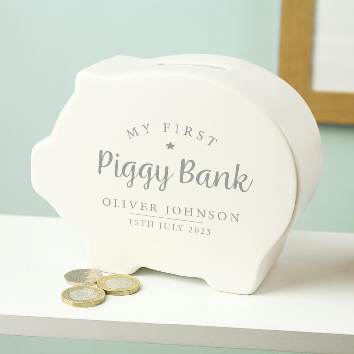 Personalised My First Piggy Bank – alternative view