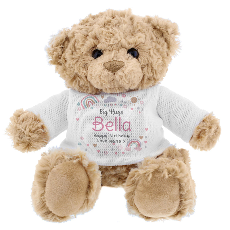 Personalised Rainbows & Sunshine Teddy Bear