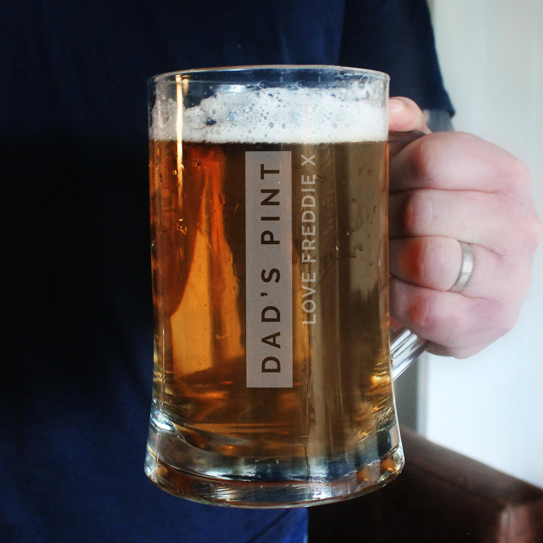 Personalised Free Text Pint Stern Tankard, The Personal Shop, personalised gifts