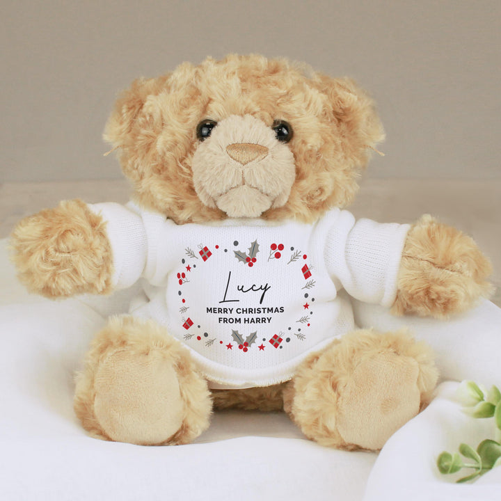 Personalised Christmas Teddy Bear - alternative view