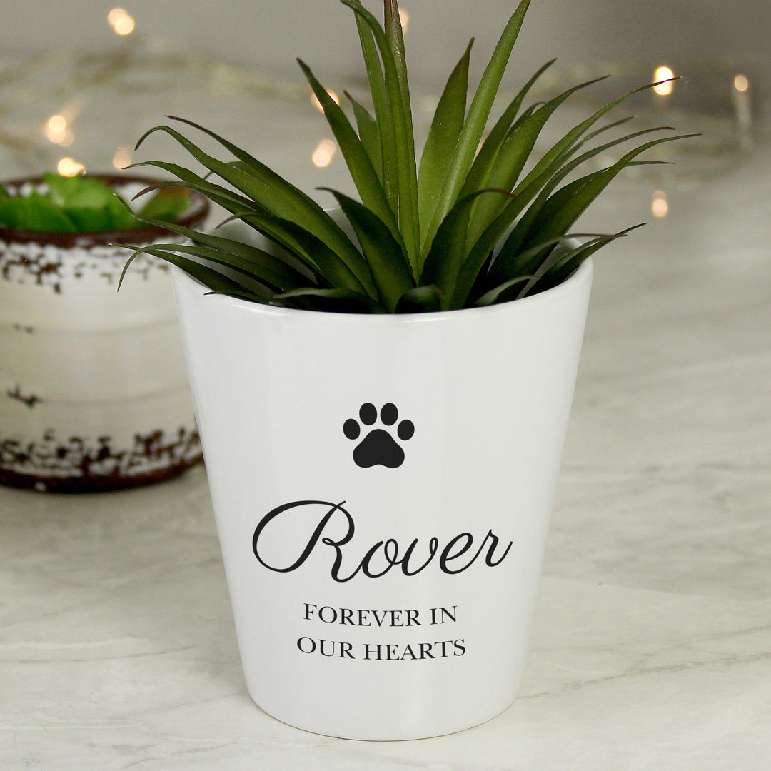 Personalised Paw Print Plant Pot – alternative view