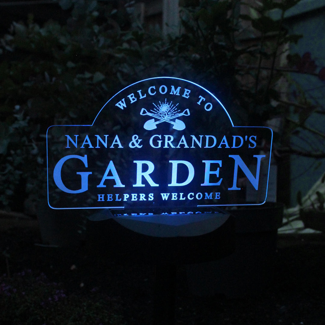 Personalised Garden Sign Outdoor Solar Light - alternative view