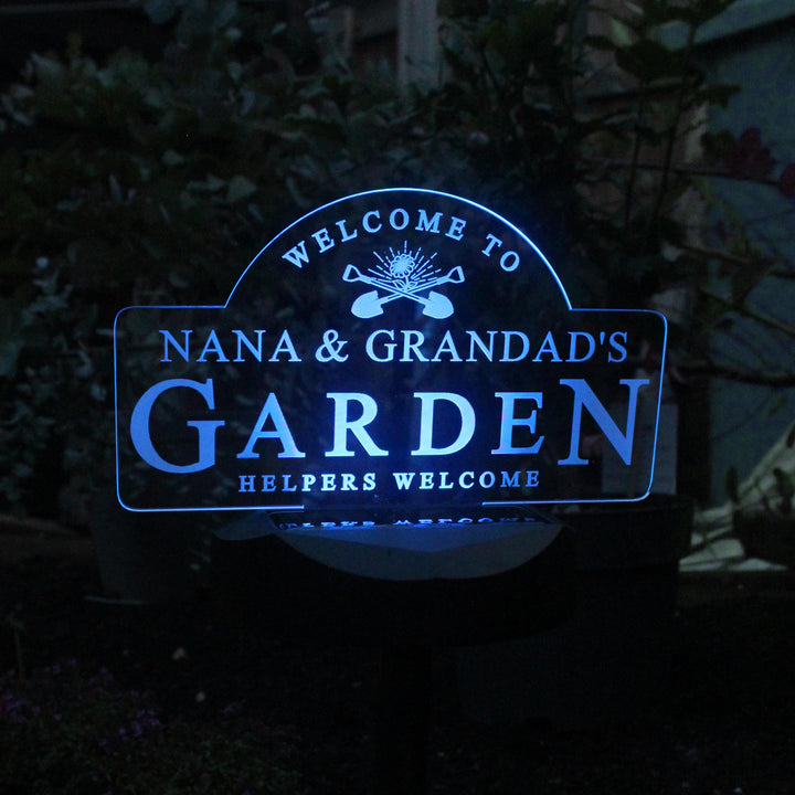 Personalised Garden Sign Outdoor Solar Light - alternative view