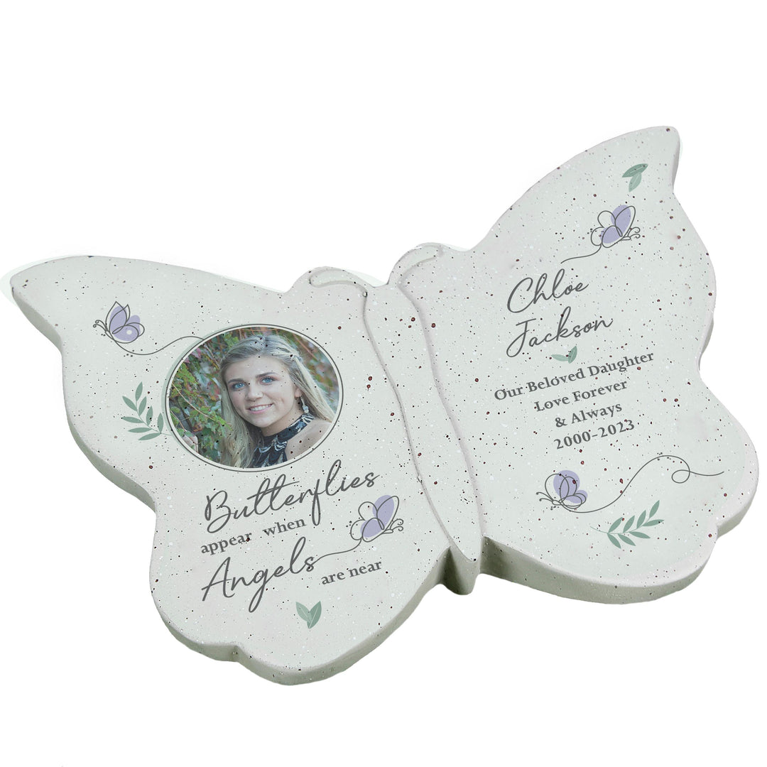 Personalised Butterflies Appear Photo Upload Memorial Resin Butterfly – alternative view