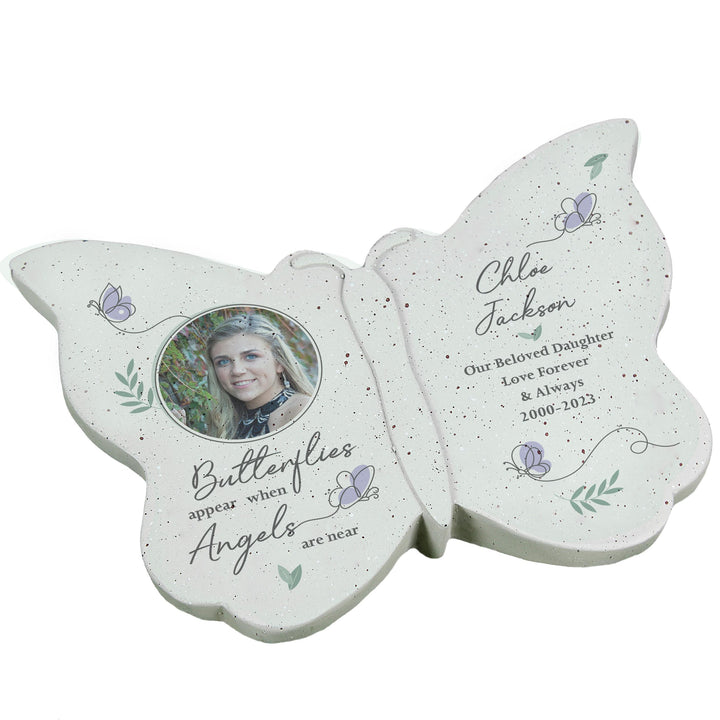 Personalised Butterflies Appear Photo Upload Memorial Resin Butterfly – alternative view