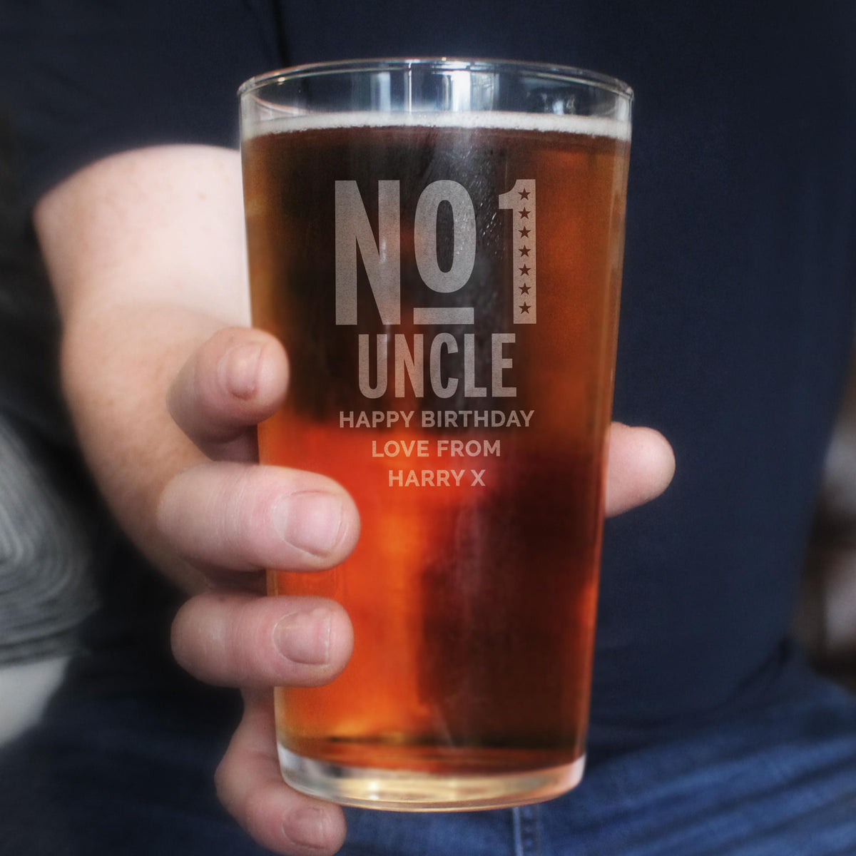 Personalised No. 1 Pint Glass – alternative view