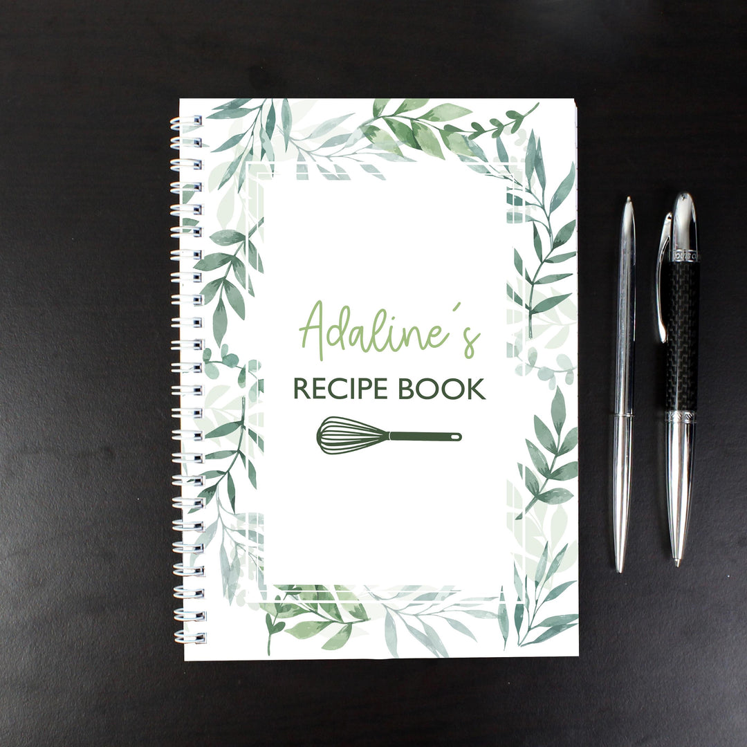 Personalised Botanical A4 Recipe Book Journal – alternative view