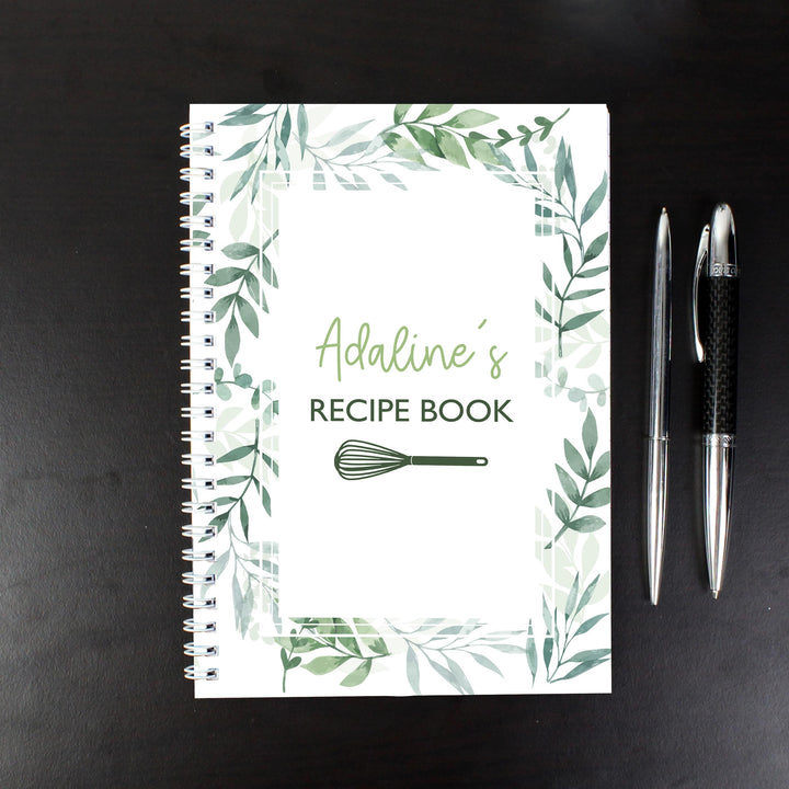 Personalised Botanical A4 Recipe Book Journal – alternative view