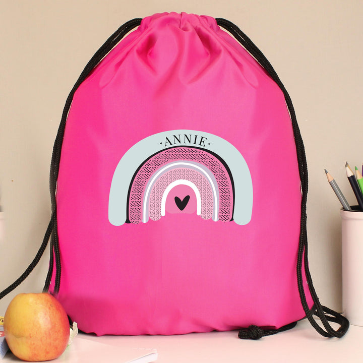 Personalised Rainbow Pink Kit Bag – alternative view