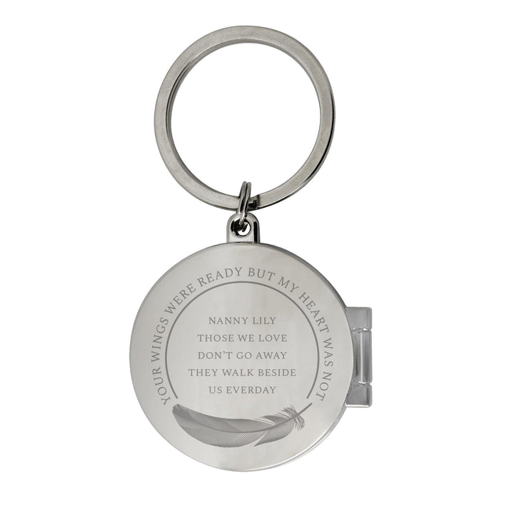 Personalised In Loving Memory Round Photo Keyring - alternative view