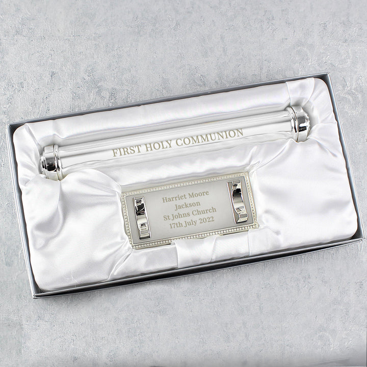 Personalised Silver Plated Certificate Holder – alternative view