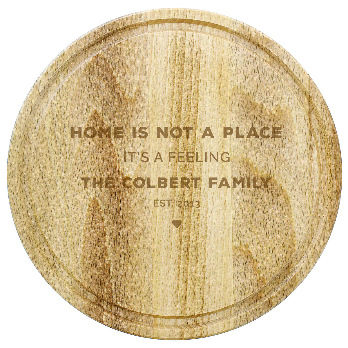 Personalised Round Chopping Board – alternative view